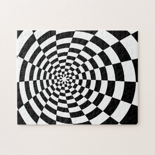 Puzzle Motif optique noir et blanc (Horizontal)