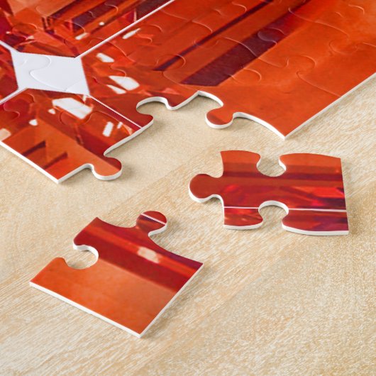 Puzzle Motif Orange Gemstone (Côté)