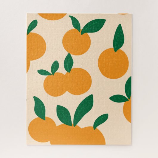 Puzzle Motif Oranges De Fruits Citriques De Style Moderne (Vertical)