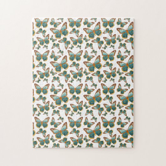 Puzzle Motif papillon bleu dégradé (Vertical)