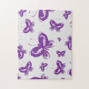 Puzzle Motif papillon pourpre