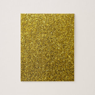 Puzzle Motif Parties scintillant or