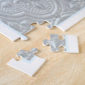 Puzzle Motif Pastel Blue Flowers (Côté)