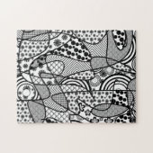 Puzzle Motif Patchwork Noir & Blanc 02 (Horizontal)