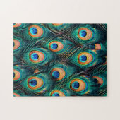 Puzzle Motif Peacock Feather (Horizontal)