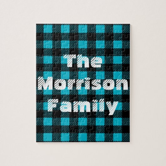 Puzzle Motif personnalisé noir (Vertical)