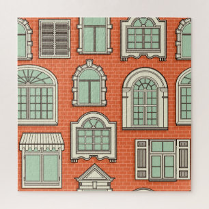 Puzzle Motif Pittoresque de fenêtre vintage
