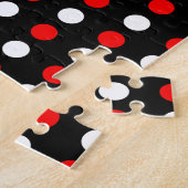 Puzzle Motif pois rouge et blanc (Côté)