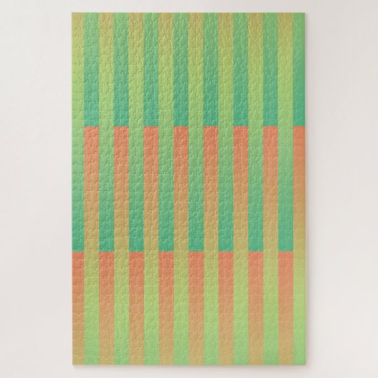 Puzzle Motif rayé vert orange (Vertical)