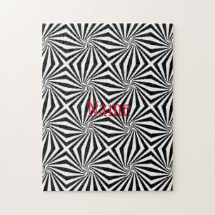 Puzzle Motif rayonnant noir blanc Thunder_Cove