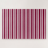 Puzzle Motif rayures blanches et bordeaux (Horizontal)