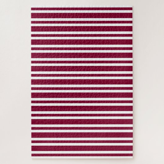 Puzzle Motif rayures blanches et bordeaux (Vertical)