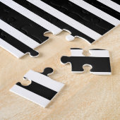 Puzzle Motif rayures noires et blanches (Côté)
