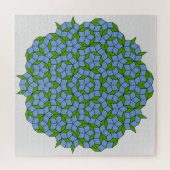 Puzzle Motif Rhombus Penrose vert et bleu (Horizontal)