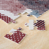 Puzzle Motif rouge Abstrait géométrique (Côté)