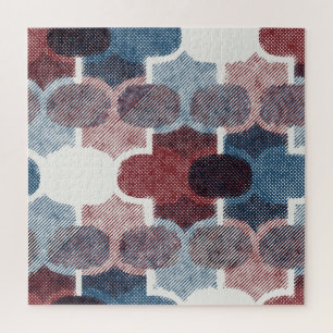 Puzzle Motif rouge Abstrait géométrique