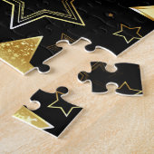 Puzzle Motif sans couture avec étoiles d'or (Côté)