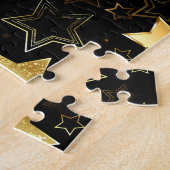 Puzzle Motif sans couture avec étoiles d'or (Côté)