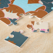 Puzzle Motif sans couture avec filles noires et blanches (Côté)