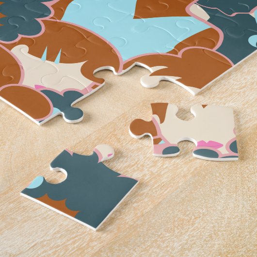 Puzzle Motif sans couture avec filles noires et blanches (Côté)