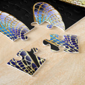Puzzle Motif sans couture avec libellules dorées (Côté)