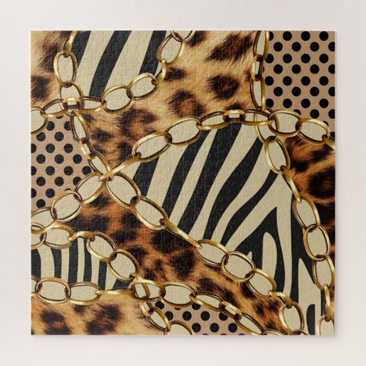 Puzzle Motif sans couture Leopard Poster de animal (Vertical)