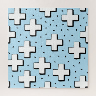 Puzzle Motif tiré à la main avec panneaux Plus.