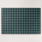 Puzzle Motif Tissé Bleu Noir (Horizontal)