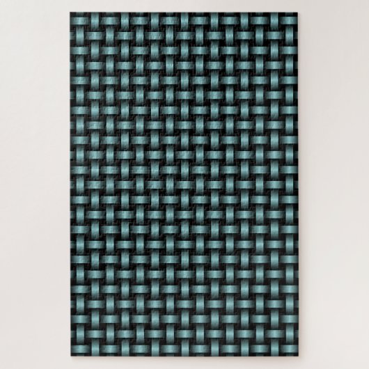 Puzzle Motif Tissé Bleu Noir (Vertical)