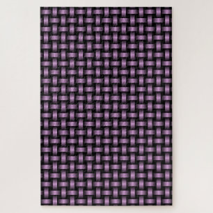 Puzzle Motif Tissé Noir Violet