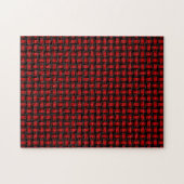 Puzzle Motif Tissé Rouge Noir (Horizontal)