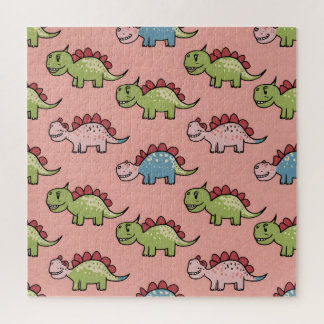 Puzzle Motif transparent de dinosaure mignon