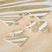 Puzzle Motif Tropical de feuille d'or moderne (Côté)