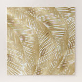 Puzzle Motif Tropical de feuille d'or moderne (Horizontal)
