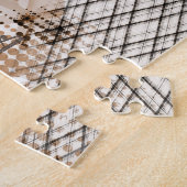 Puzzle Motif tropicale grise, beige. (Côté)