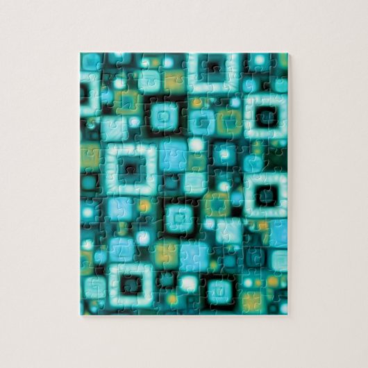 Puzzle Motif turquoise de carrés (Vertical)