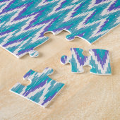 Puzzle motif turquoise et Amethyst iKat ZigZag (Côté)