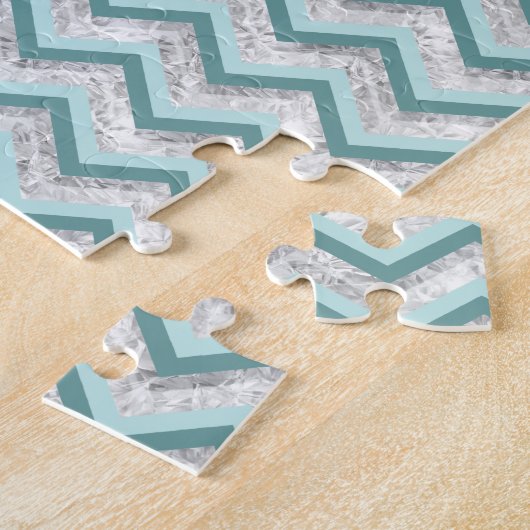 Puzzle Motif turquoise et Crystal Zigzag (Côté)