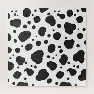 Puzzle Motif Vache Noir Blanc