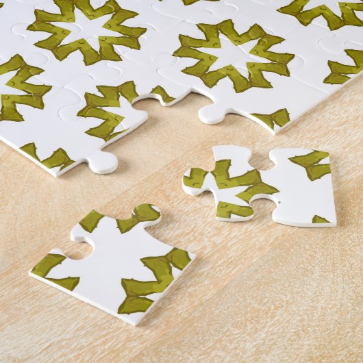 Puzzle Motif Vert Olive (Côté)