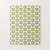 Puzzle Motif Vert Olive (Vertical)