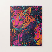 Puzzle Motif vibrant de léopard de jungle (Vertical)