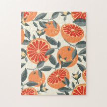 Motif Vintage d'agrumes de pamplemousse