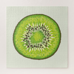 Puzzle motif vintage en tranche kiwi.