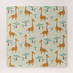 Puzzle Motif vintage Giraffe.