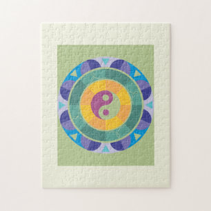 Puzzle Motif Yin Yang Coloré