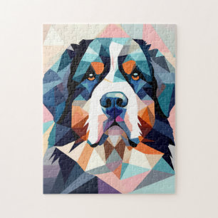 Puzzle Motifs d'art multicolore bernais chien de montagne