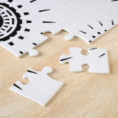 Puzzle Motifs d'éclats noirs sur fond blanc (Côté)