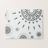Puzzle Motifs d'éclats noirs sur fond blanc (Horizontal)