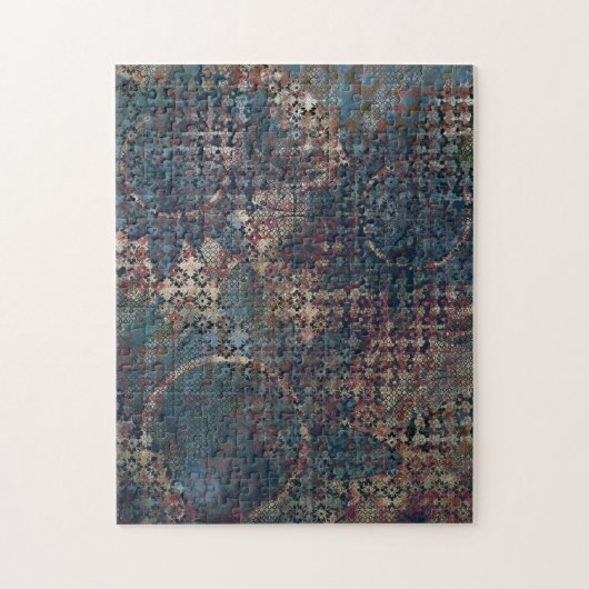 Puzzle Motifs Grungy avec Patchwork Désordonné de Texture (Vertical)